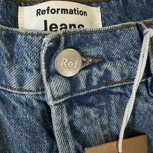 REFORMATION-Dixie High Rise Jean shorts- Colorado blue, size 25 NWT. - Picture 8 of 14